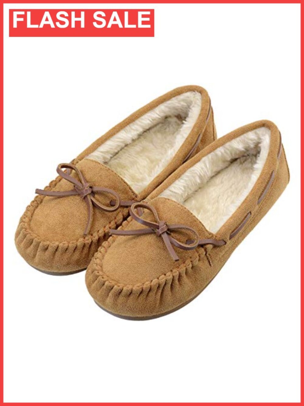 Women's Mocc Micro Suede Faux Fur Pile Lined Lace-Up Cozy Bow Indoor Outdoor